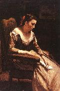  Jean Baptiste Camille  Corot The Letter_3 china oil painting artist